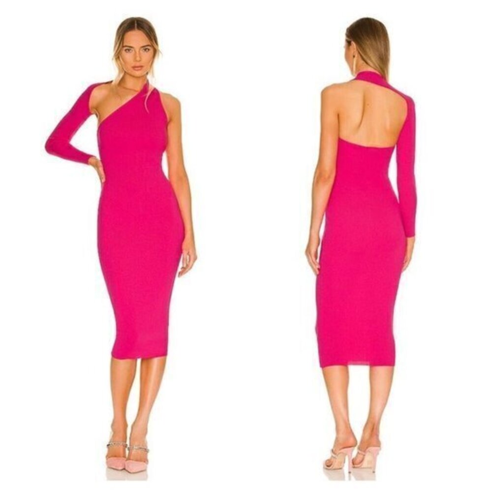 NBD Kaiya Midi Dress - Hot Pink